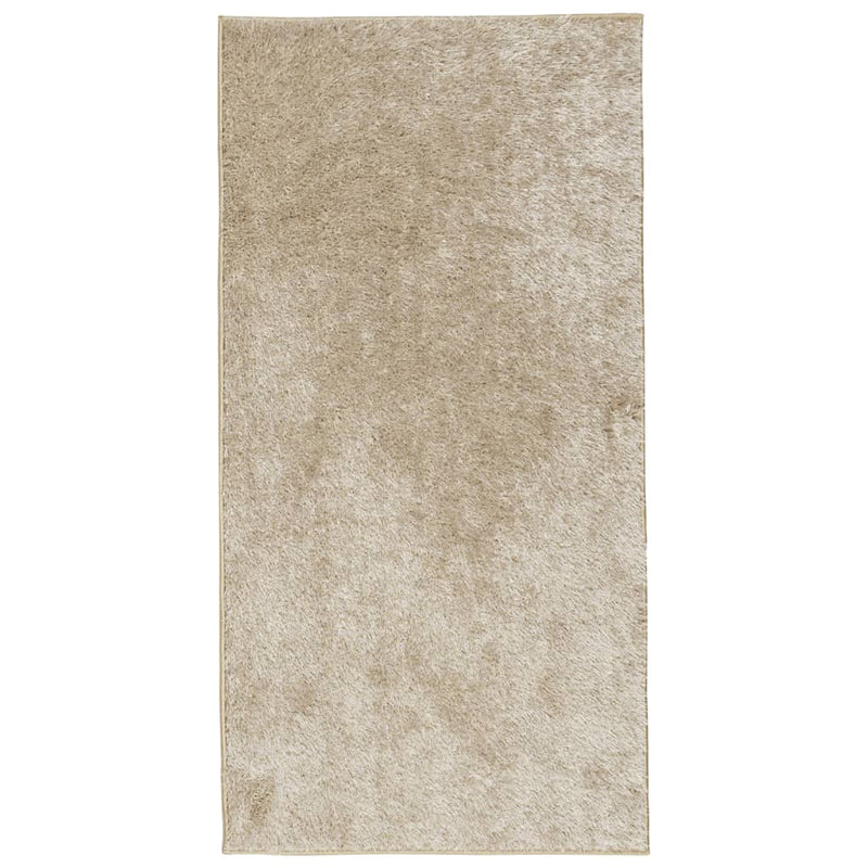 Load image into Gallery viewer, Vidaxl vloerkleed istan hoogpolig glanzend 80x150 cm beige
