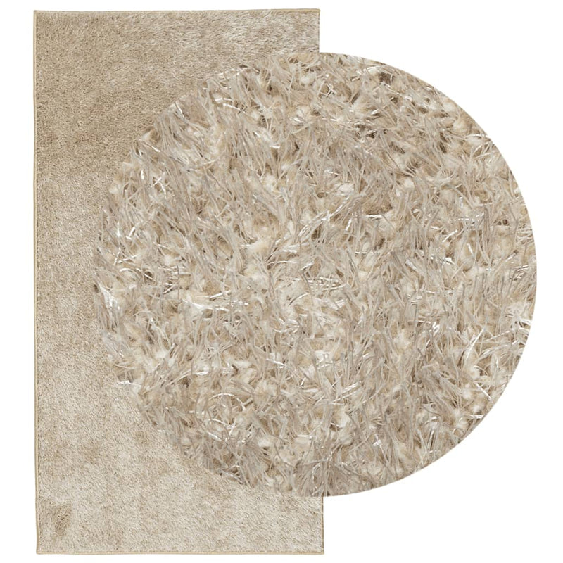Load image into Gallery viewer, Vidaxl vloerkleed istan hoogpolig glanzend 100x200 cm beige
