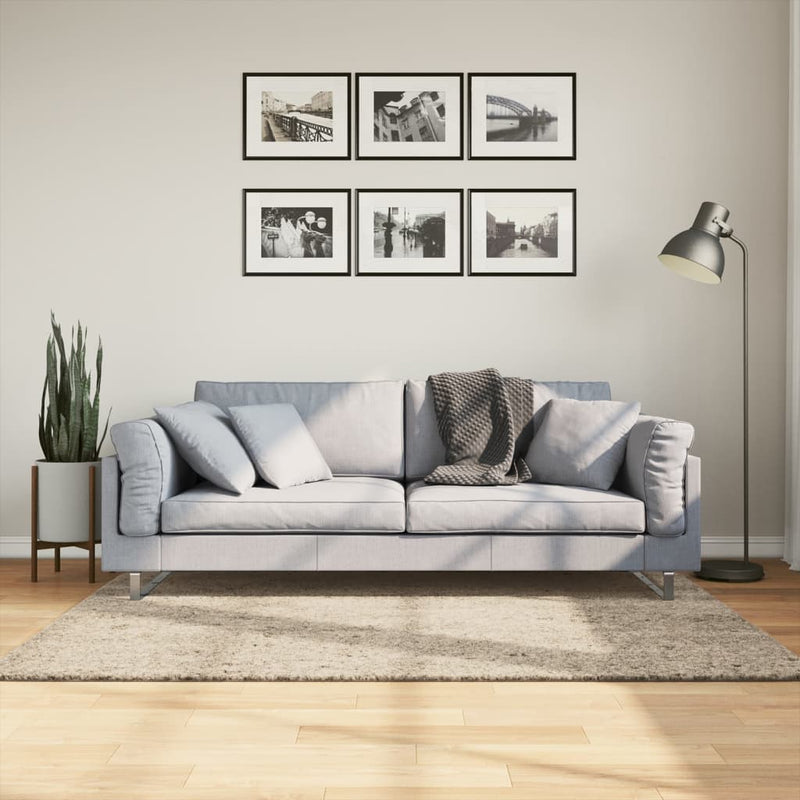 Load image into Gallery viewer, Vidaxl vloerkleed istan hoogpolig glanzend 120x170 cm beige
