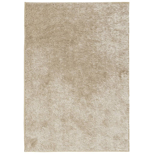 Vidaxl vloerkleed istan hoogpolig glanzend 140x200 cm beige