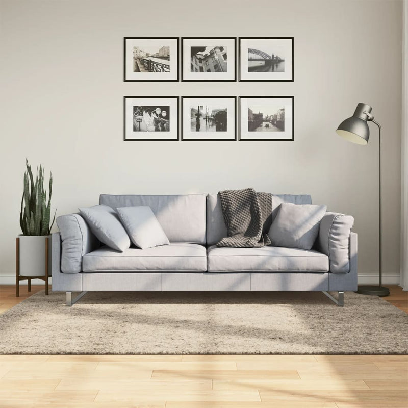 Load image into Gallery viewer, Vidaxl vloerkleed istan hoogpolig glanzend 140x200 cm beige

