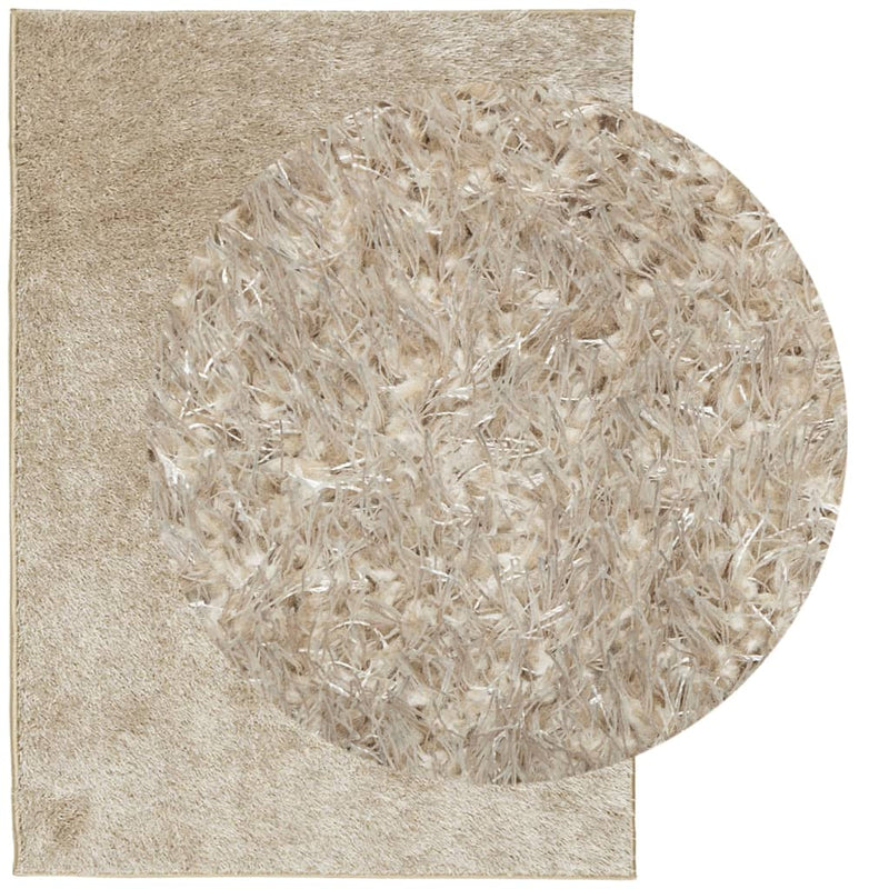 Load image into Gallery viewer, Vidaxl vloerkleed istan hoogpolig glanzend 200x280 cm beige
