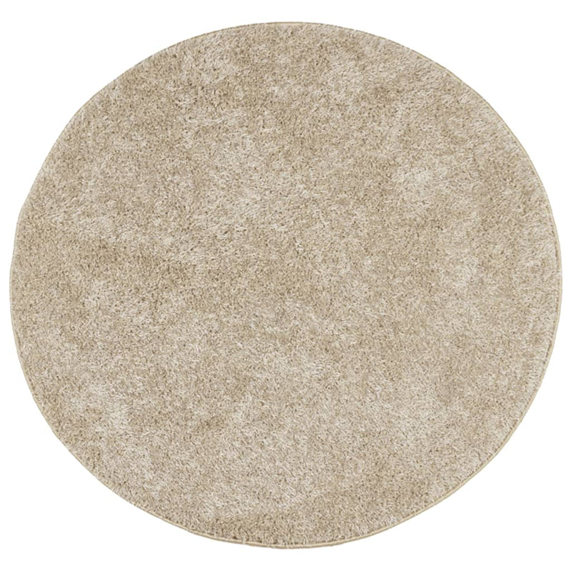 Load image into Gallery viewer, Vidaxl vloerkleed istan hoogpolig glanzend ø 80 cm beige

