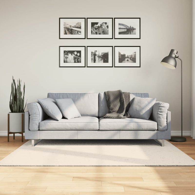 Load image into Gallery viewer, Vidaxl vloerkleed istan hoogpolig glanzend 140x200 cm crèmekleurig
