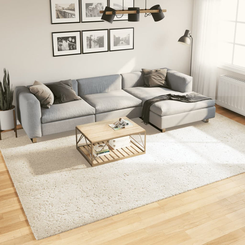 Load image into Gallery viewer, Vidaxl vloerkleed istan hoogpolig glanzend 240x340 cm crèmekleurig
