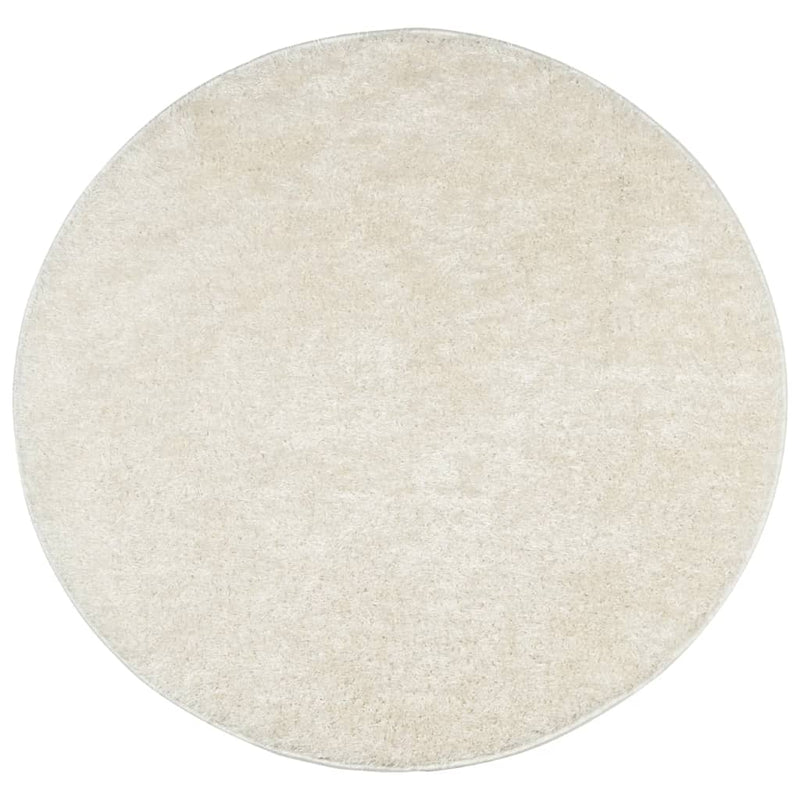 Load image into Gallery viewer, Vidaxl vloerkleed istan hoogpolig glanzend ø 120 cm crèmekleurig

