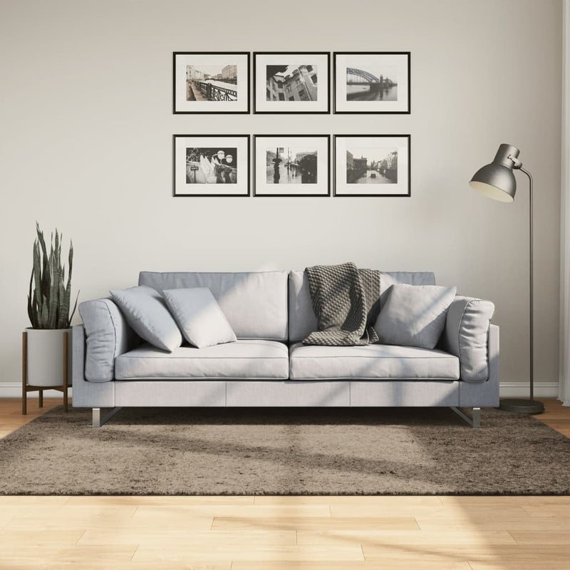 Chargez l'image dans la visionneuse de la galerie, Vidaxl vloerkleed istan hoogpolig glanzend 140x200 cm grijs
