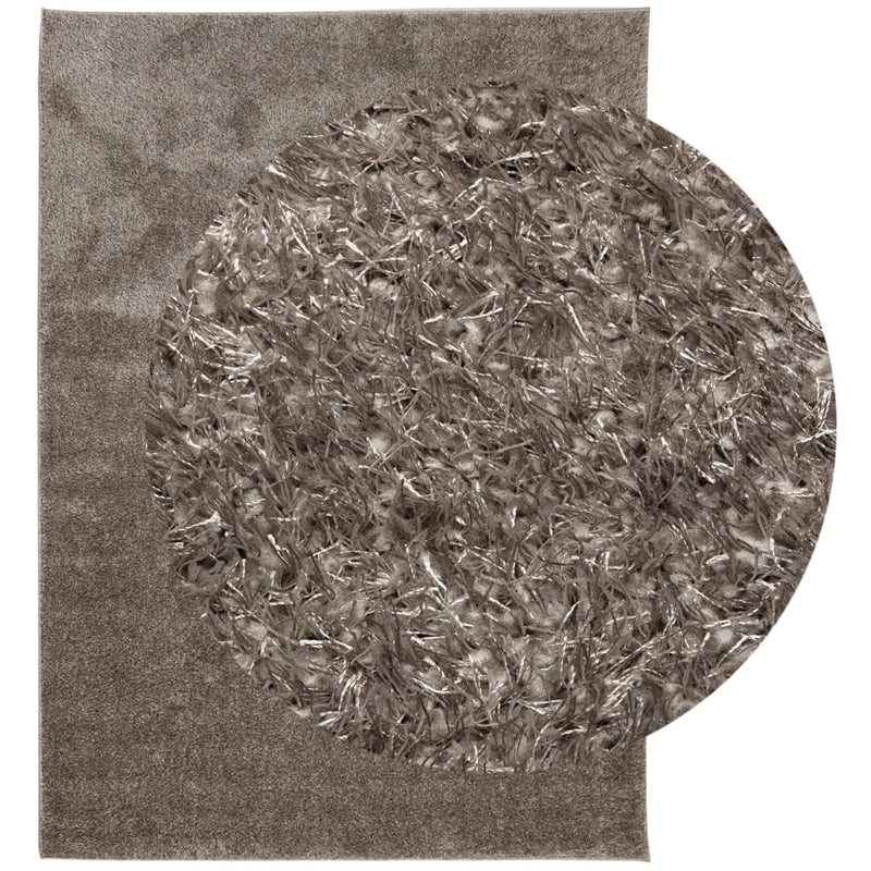 Load image into Gallery viewer, Vidaxl vloerkleed istan hoogpolig glanzend 200x280 cm grijs
