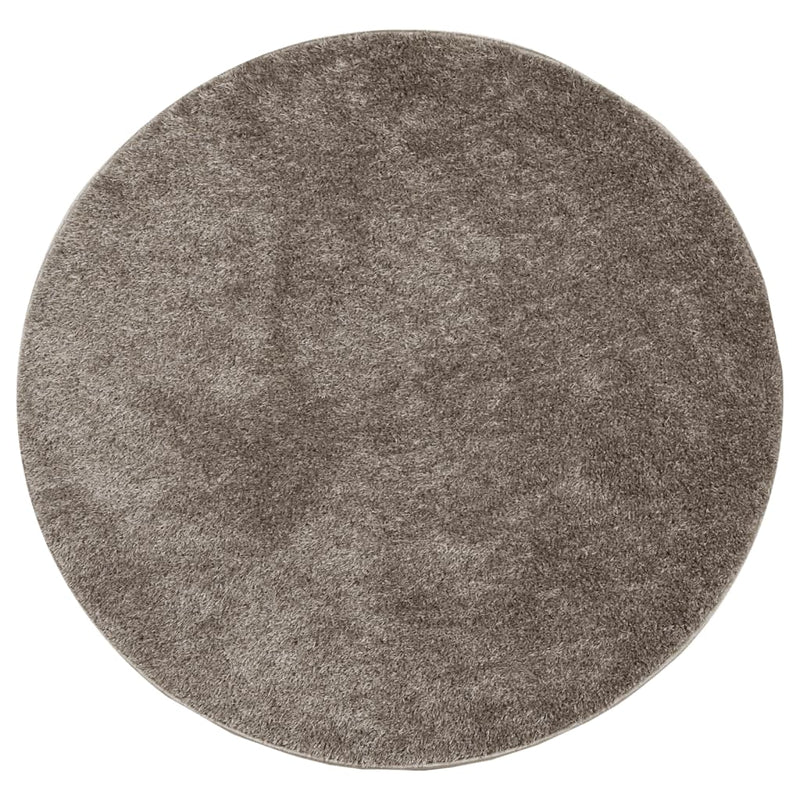 Load image into Gallery viewer, Vidaxl vloerkleed istan hoogpolig glanzend ø 160 cm grijs
