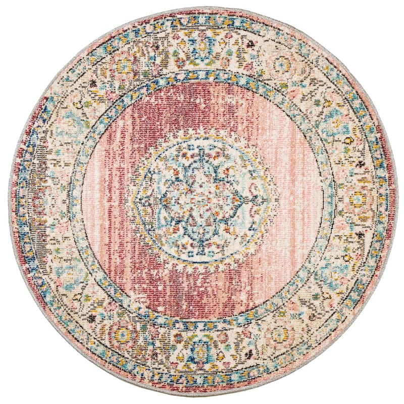 Load image into Gallery viewer, Vidaxl vloerkleed arbizu binnen en buiten vintage stijl ø 120 cm
