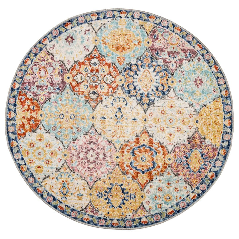 Load image into Gallery viewer, VidaXL Vloerkleed ARBIZU binnen en buiten vintage stijl Ø 200 cm
