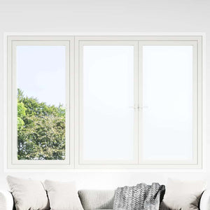 Vidaxl raamfolies 3 st statisch mat pvc wit