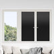 Vidaxl raamfolies 3 st statisch mat pvc zwart