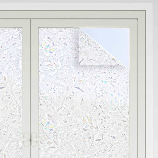 Vidaxl raamfolies 4 st mat bloemenpatroon pvc