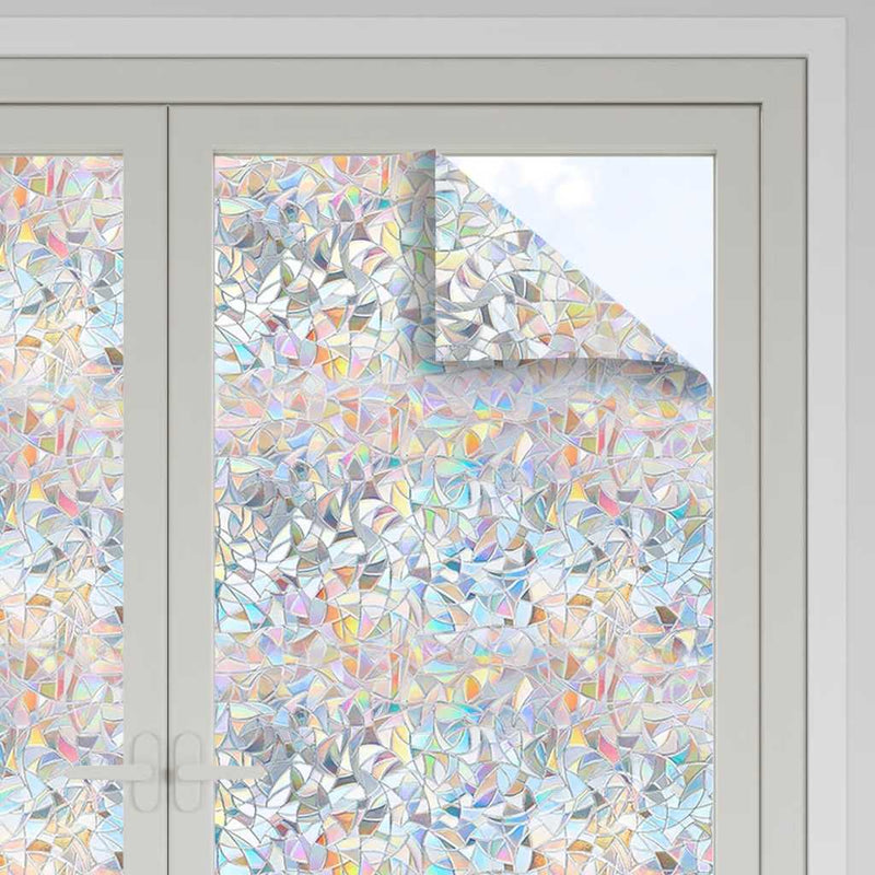 Chargez l'image dans la visionneuse de la galerie, Vidaxl raamfolies 3 st mat 3d regenboogpatroon pvc
