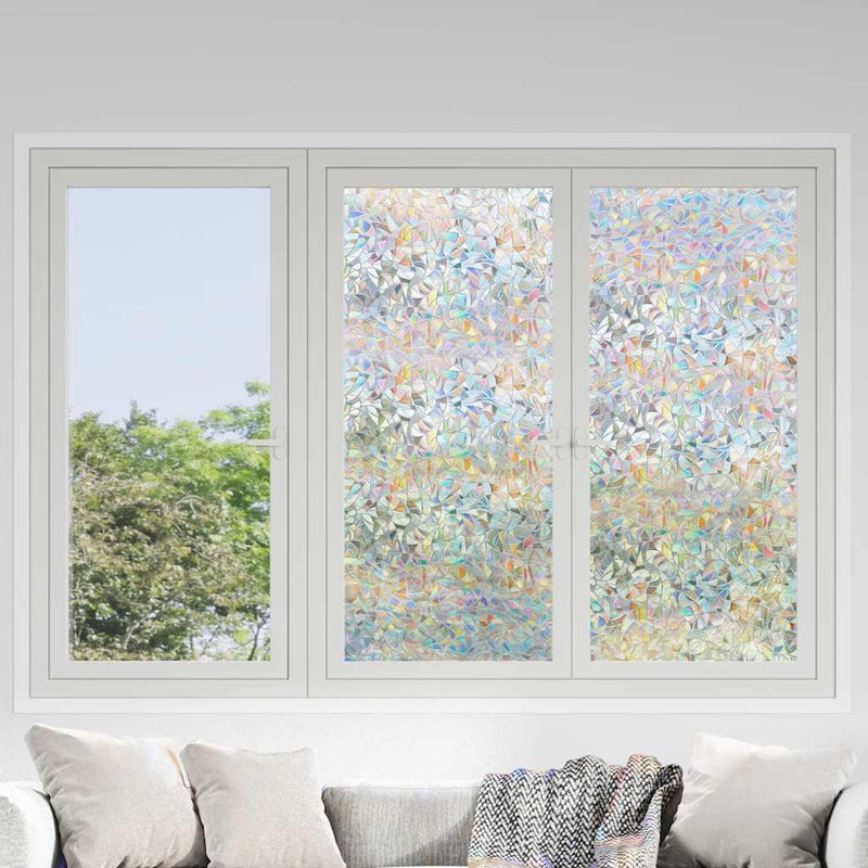 Chargez l'image dans la visionneuse de la galerie, Vidaxl raamfolies 3 st mat 3d regenboogpatroon pvc
