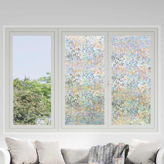 Vidaxl raamfolies 5 st mat 3d regenboogpatroon pvc