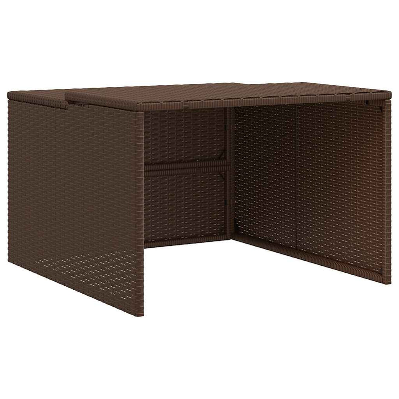 Load image into Gallery viewer, Vidaxl garage voor robotmaaier 86x90x52 57 cm poly rattan bruin
