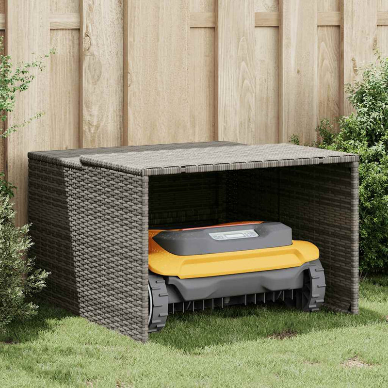 ギャラリービューアに画像をロードする, Vidaxl garage voor robotmaaier 86x90x52 57 cm poly rattan grijs
