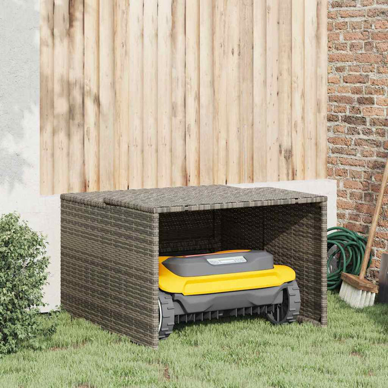 ギャラリービューアに画像をロードする, Vidaxl garage voor robotmaaier 86x90x52 57 cm poly rattan grijs
