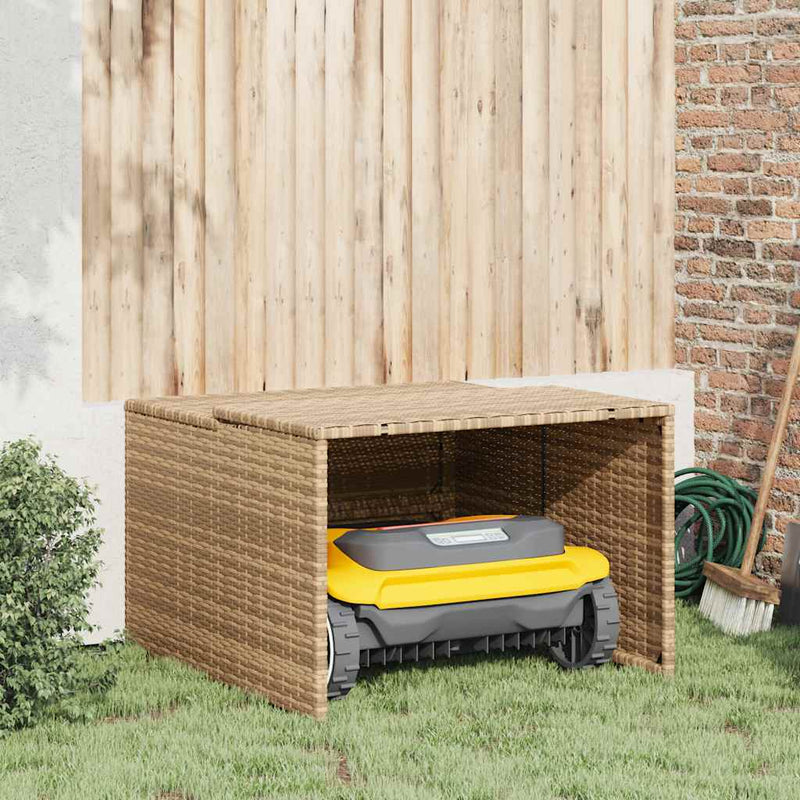 ギャラリービューアに画像をロードする, Vidaxl garage voor robotmaaier 86x90x52 57 cm poly rattan beige
