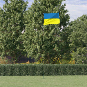 Vidaxl vlag met vlaggenmast oekraïne 5,55 m aluminium