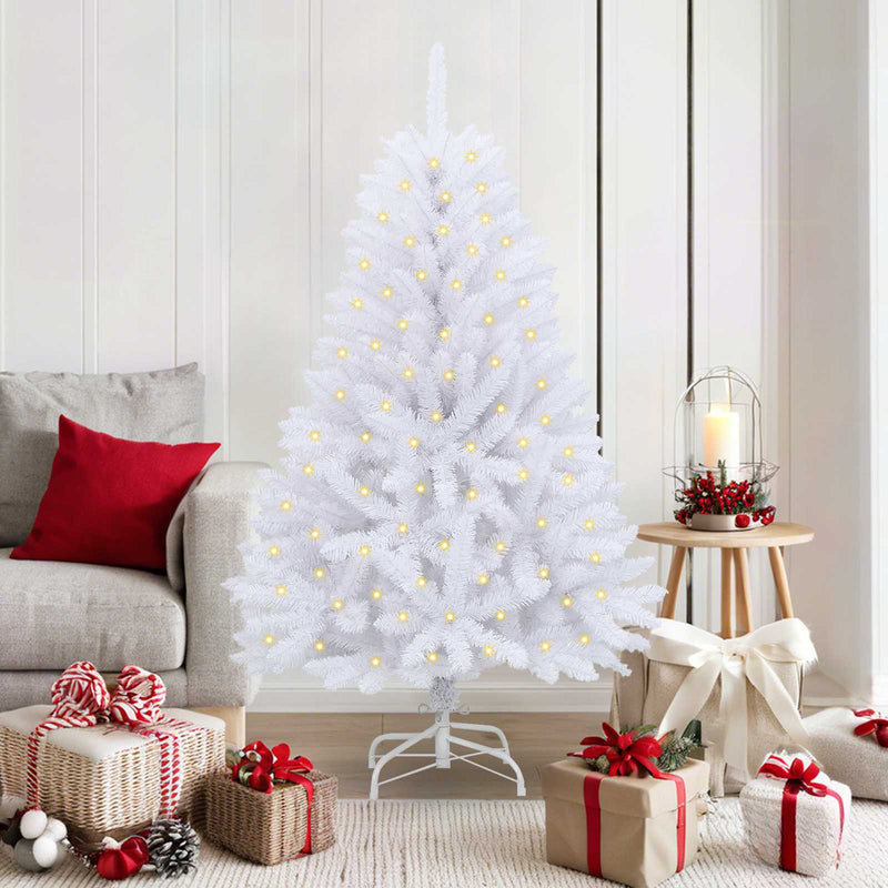 ギャラリービューアに画像をロードする, Vidaxl kunstkerstboom met 150 led wit 150 cm pvc en metaal
