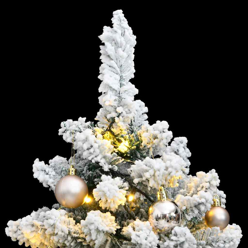 Afbeelding laden in galerijviewer, Vidaxl kunstkerstboom met scharnieren 150 led's en kerstballen 150 cm

