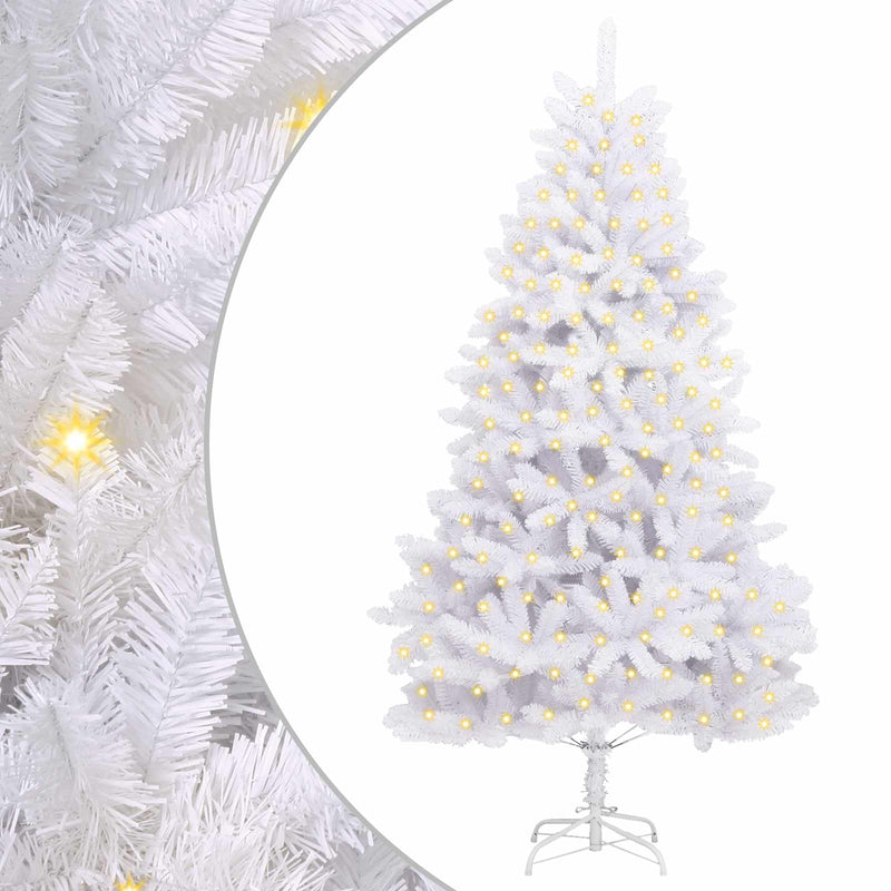 Chargez l'image dans la visionneuse de la galerie, Vidaxl kunstkerstboom met 300 led wit 210 cm pvc en metaal
