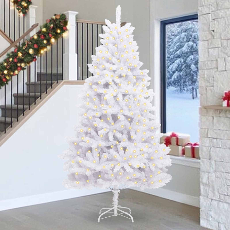 ギャラリービューアに画像をロードする, Vidaxl kunstkerstboom met 300 led wit 270 cm pvc en metaal
