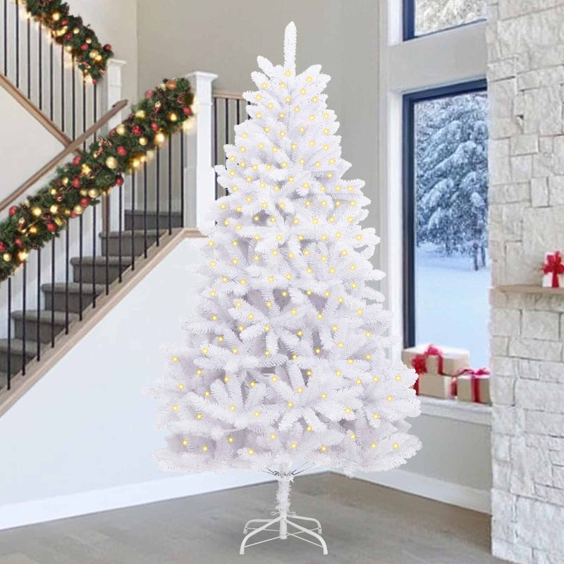 ギャラリービューアに画像をロードする, Vidaxl kunstkerstboom met 300 led wit 300 cm pvc en metaal
