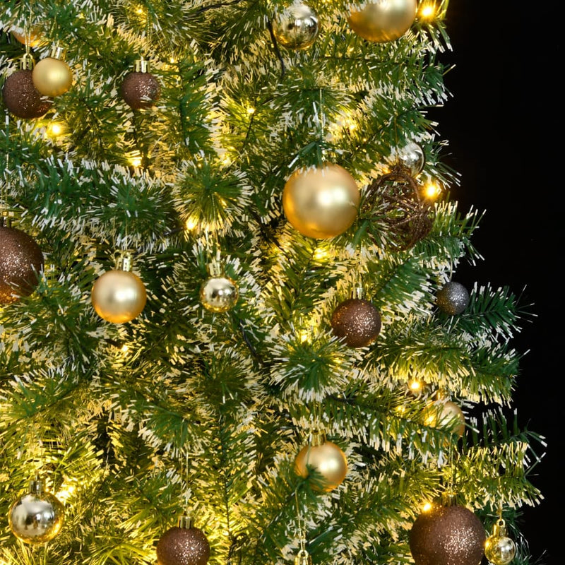 Load image into Gallery viewer, VidaXL Kunstkerstboom met 300 LED's kerstballen en sneeuw 180 cm
