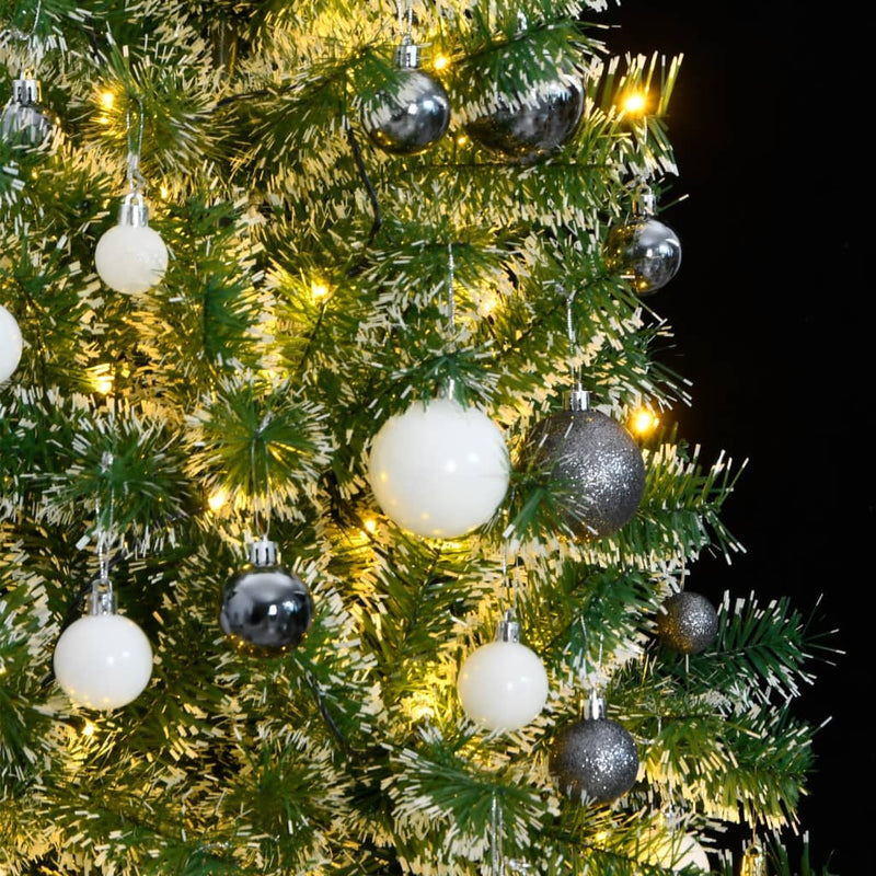 Afbeelding laden in galerijviewer, Vidaxl kunstkerstboom met 300 led's kerstballen en sneeuw 240 cm

