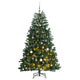Vidaxl kunstkerstboom met scharnieren 300 led's en kerstballen 240 cm