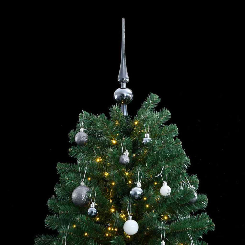 Afbeelding laden in galerijviewer, Vidaxl kunstkerstboom met scharnieren 300 led's en kerstballen 240 cm
