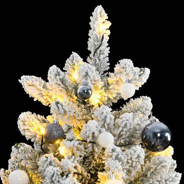 Vidaxl kunstkerstboom met scharnieren 300 led's en kerstballen 240 cm