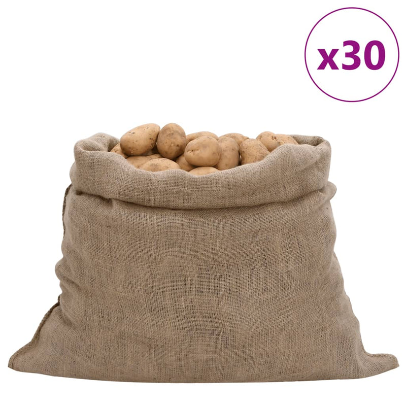 Load image into Gallery viewer, Vidaxl jutezakken 30 stuks 220 g m² 100x110 cm 100% jute
