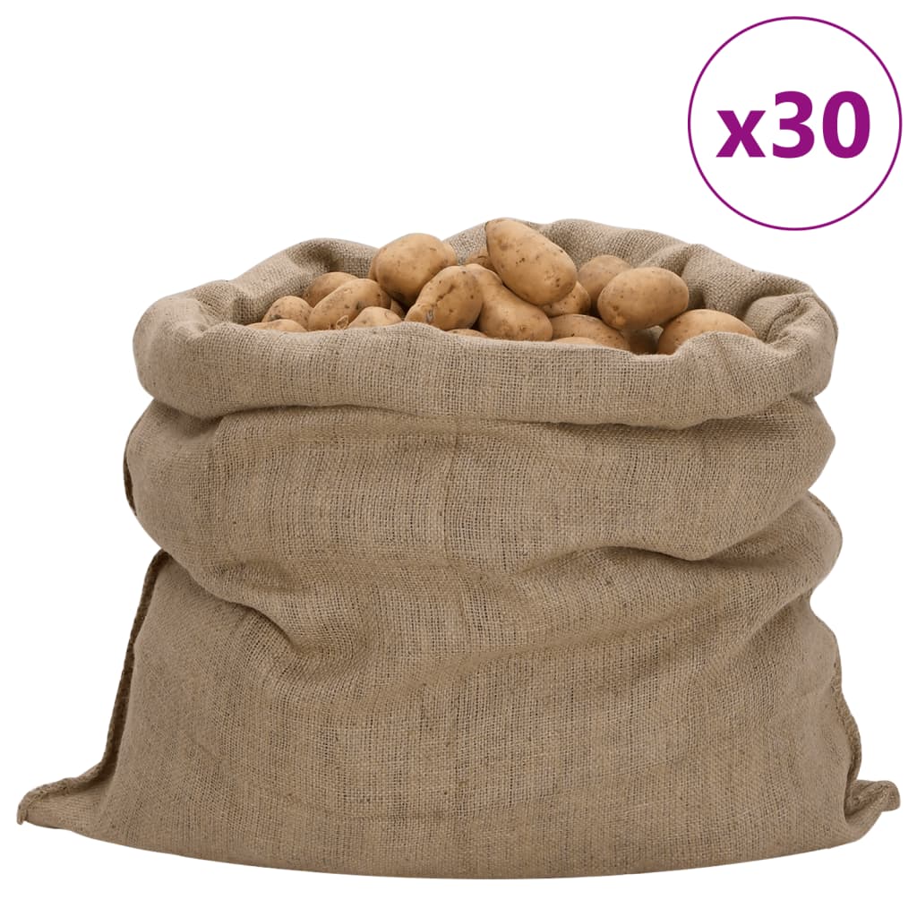 VidaXL Jutezakken 30 stuks 340 g m² 100x110 cm 100% jute