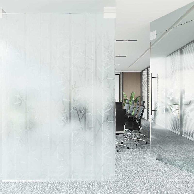 Afbeelding laden in galerijviewer, Vidaxl raamfolie bamboepatroon mat 90x500 cm pvc
