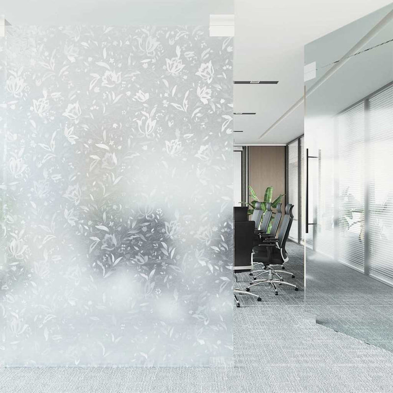 ギャラリービューアに画像をロードする, Vidaxl raamfolie bloemenpatroon mat 60x500 cm pvc
