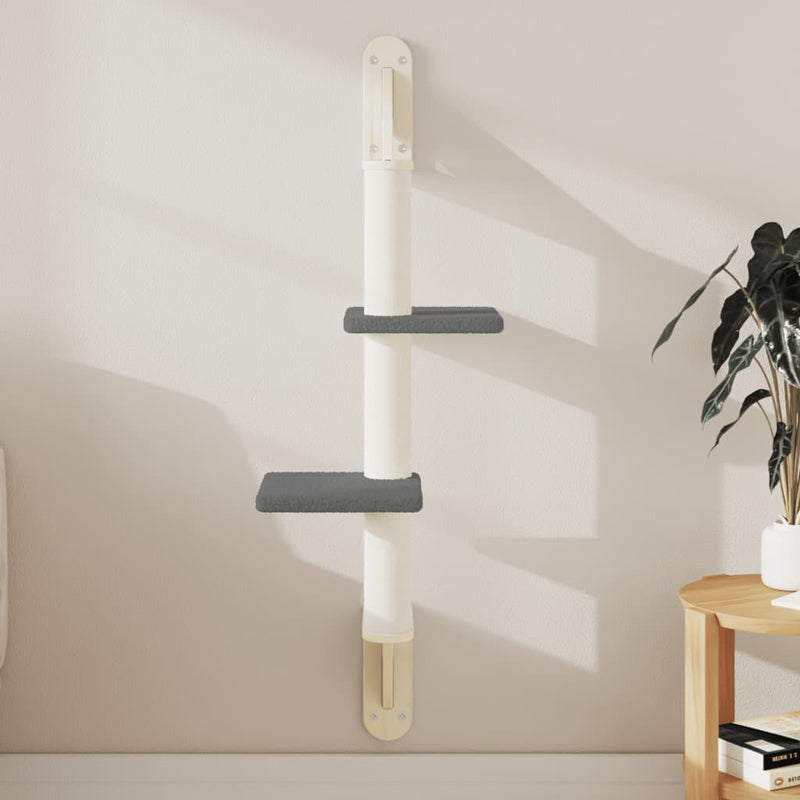 Load image into Gallery viewer, Vidaxl kattenmeubel wandgemonteerd met krabpaal 108 cm donkergrijs
