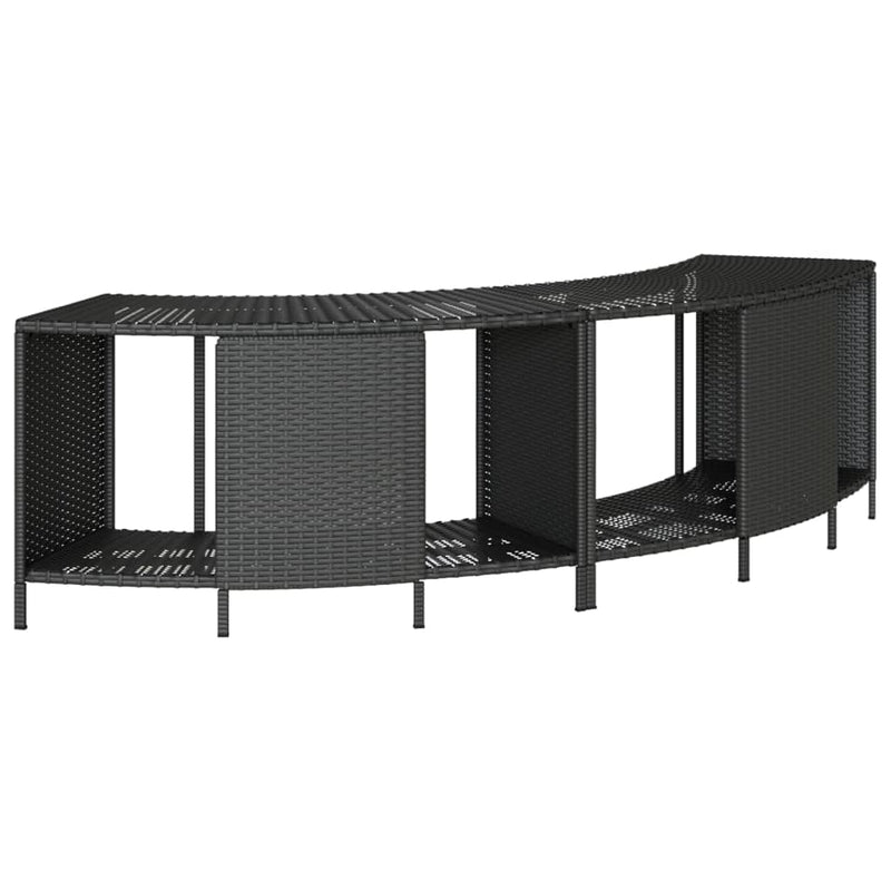 Load image into Gallery viewer, Vidaxl opbergschappen voor hottub 2 st poly rattan zwart
