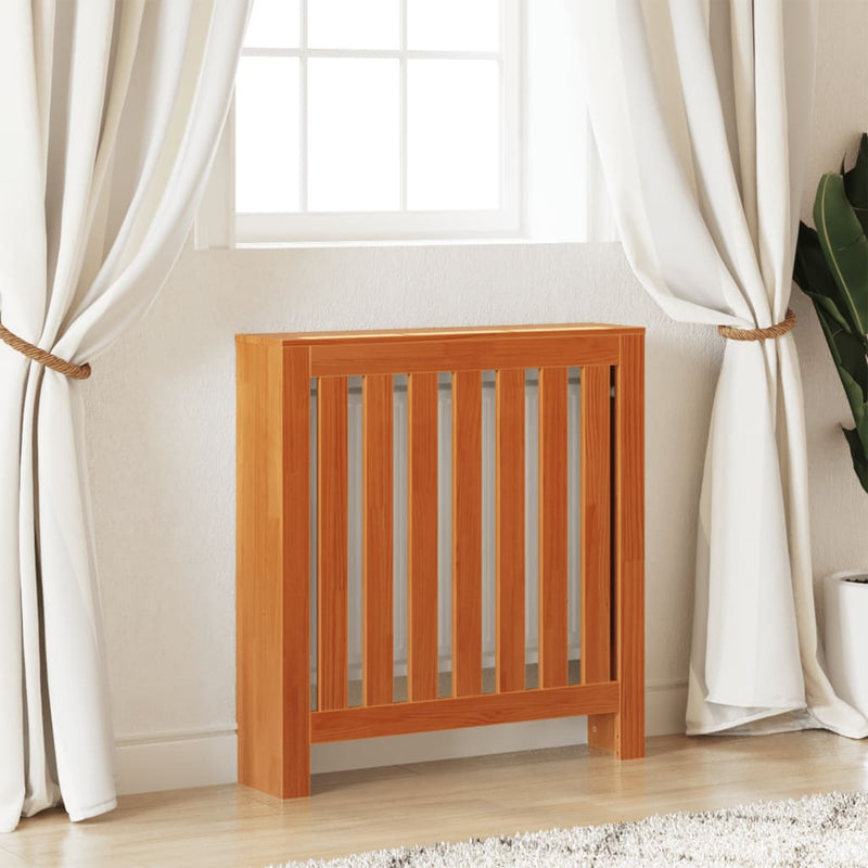 Load image into Gallery viewer, Vidaxl radiatorombouw 79,5x19x84 cm massief grenenhout wasbruin
