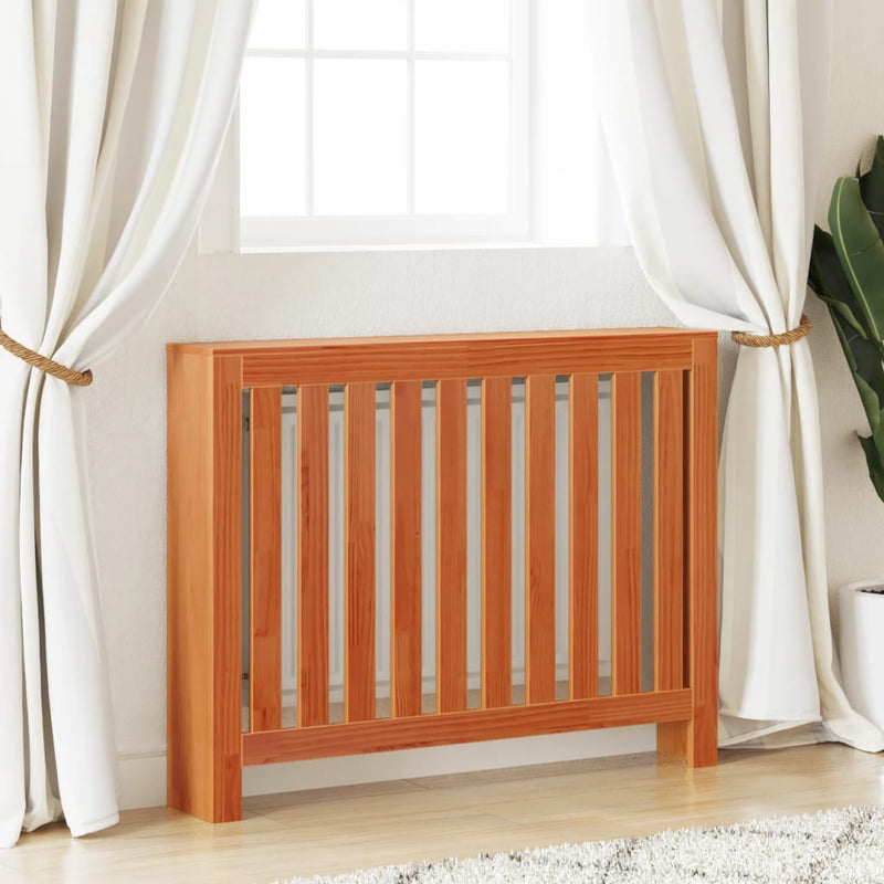 Load image into Gallery viewer, Vidaxl radiatorombouw 108,5x19x84 cm massief grenenhout wasbruin
