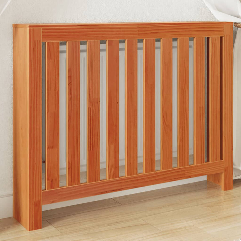 Load image into Gallery viewer, Vidaxl radiatorombouw 108,5x19x84 cm massief grenenhout wasbruin
