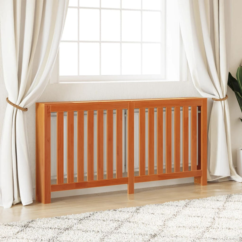 Load image into Gallery viewer, Vidaxl radiatorombouw 169x19x84 cm massief grenenhout wasbruin
