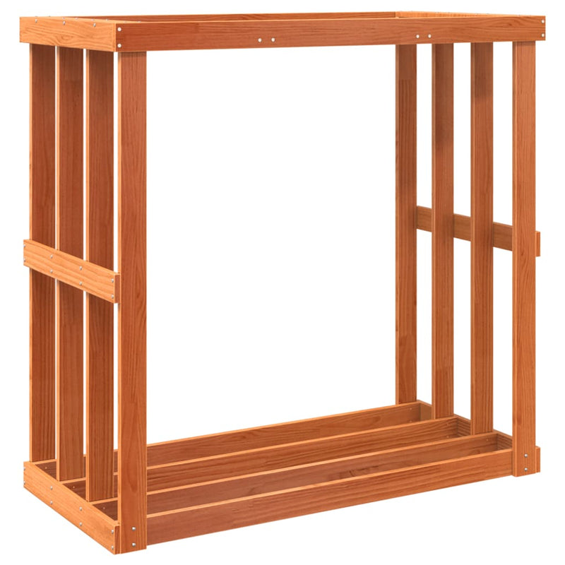 Load image into Gallery viewer, Vidaxl houtblokhouder 108x52x106 cm massief grenenhout wasbruin
