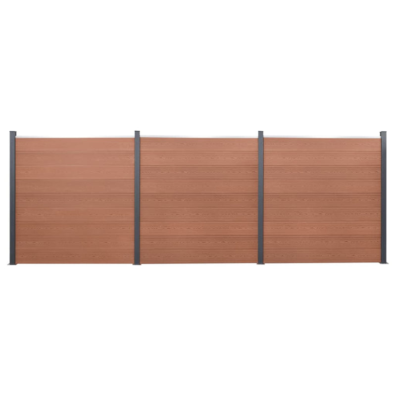 Load image into Gallery viewer, VidaXL Schuttingpaneelset 526x186 cm HKC bruin

