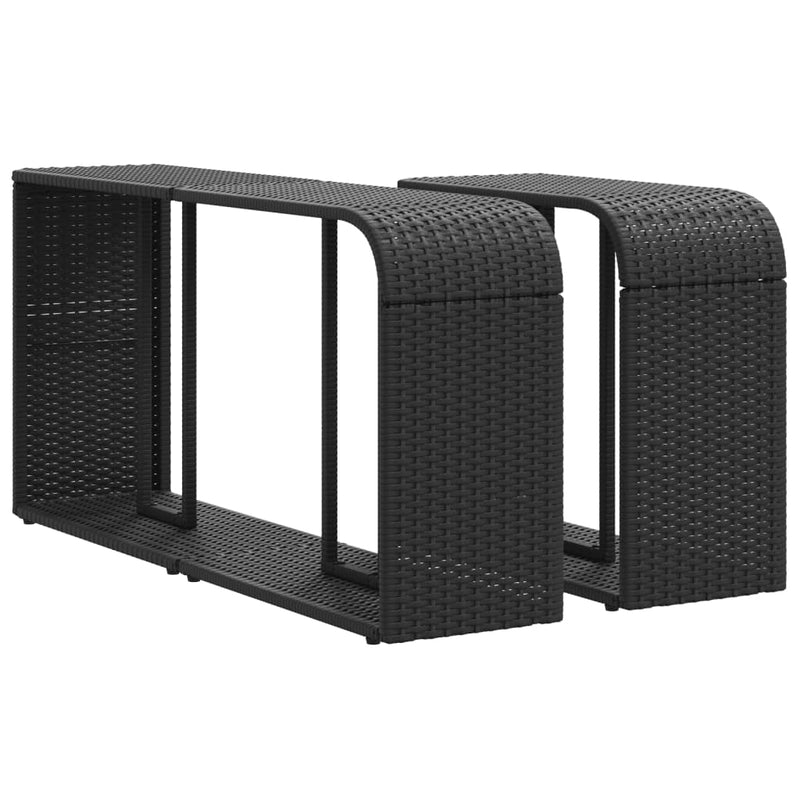 Load image into Gallery viewer, Vidaxl opbergplanken 2 st. zwart poly rattan

