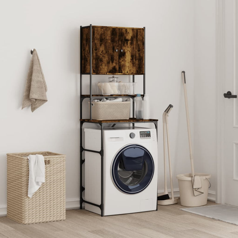Load image into Gallery viewer, Vidaxl wasmachinekast 68x48,5x194 cm gerookt eikenkleurig
